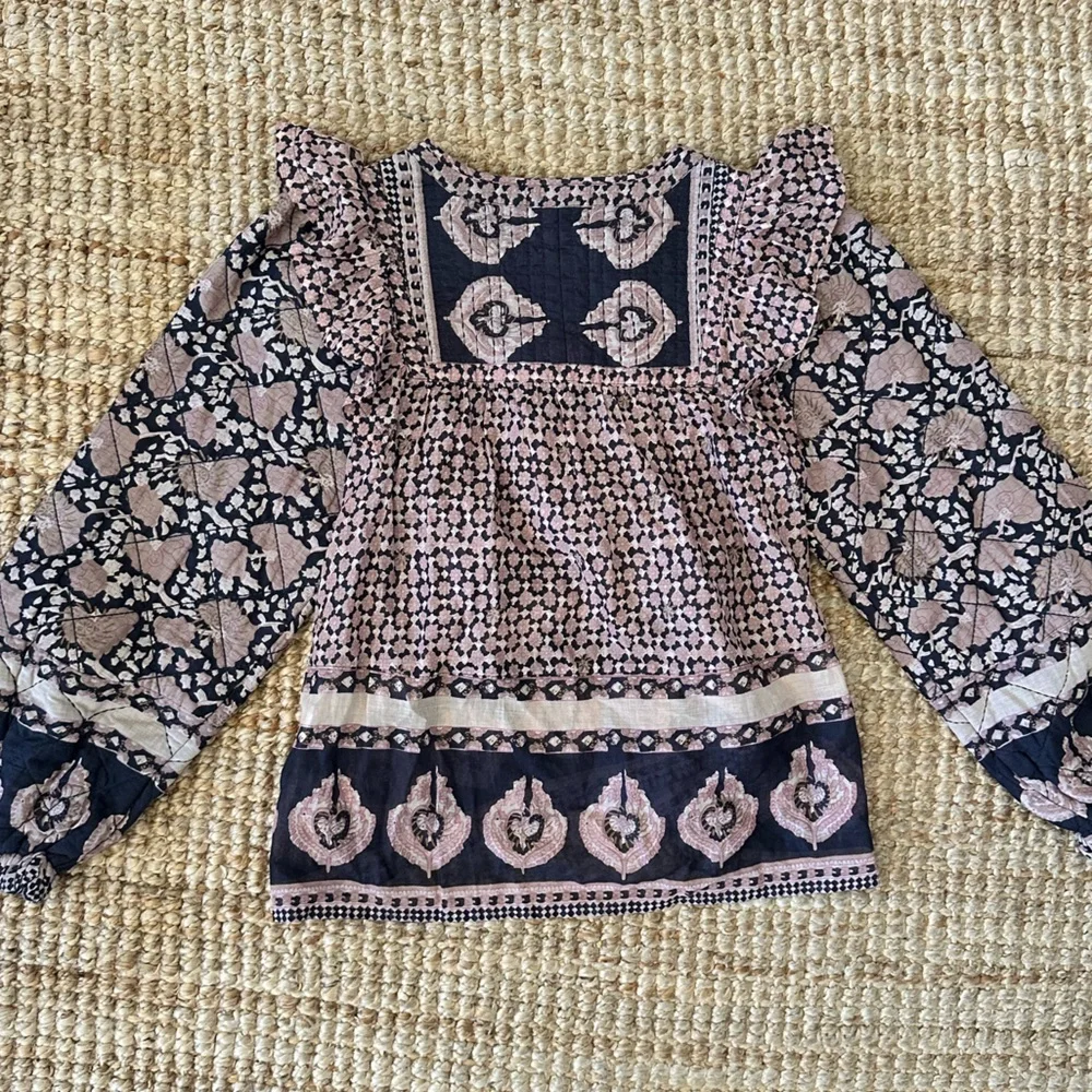 SEA LILAC MARGO QUILTED BLOUSE SIZE SMALL - Picture 9 of 9